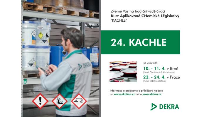 24. Kurz aplikované chemické legislativy KACHLE se blíží 24. Kurz aplikované chemické legislativy KACHLE se blíží