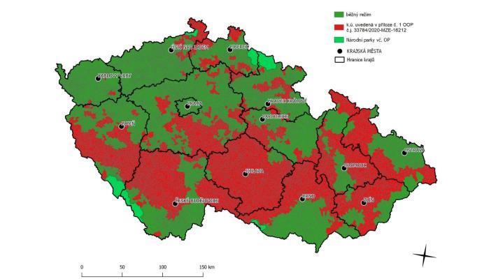 Ministerstvo aktualizovalo červenou zónu lesů zasažených kůrovcem. Majitelé lesů v ní mohou soustředit všechny síly na potlačení kalamity Ministerstvo aktualizovalo červenou zónu lesů zasažených kůrovcem. Majitelé lesů v ní mohou soustředit všechny síly na potlačení kalamity