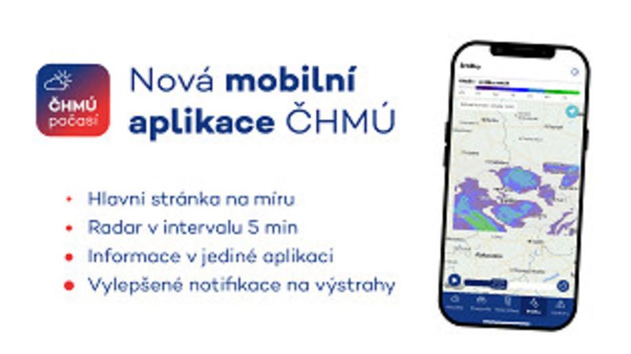 Vychází nová mobilní aplikace Počasí ČHMÚ