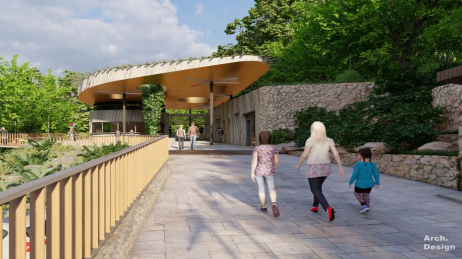 Nový vstup do Zoo Brno: Zelená střecha, lávka a udržitelná architektura